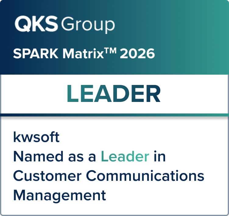 Plakietka kwsoft QKS Spark Matrix Leader CCM 2026